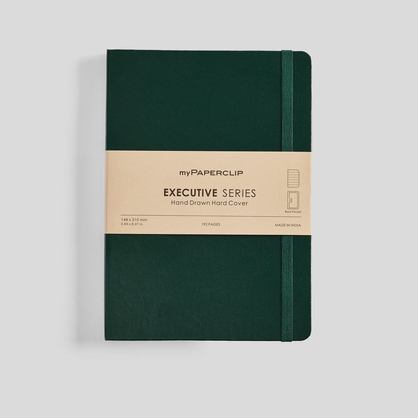 Executive Series Notebook (Hard Cover) - A5 (With Back Pocket)