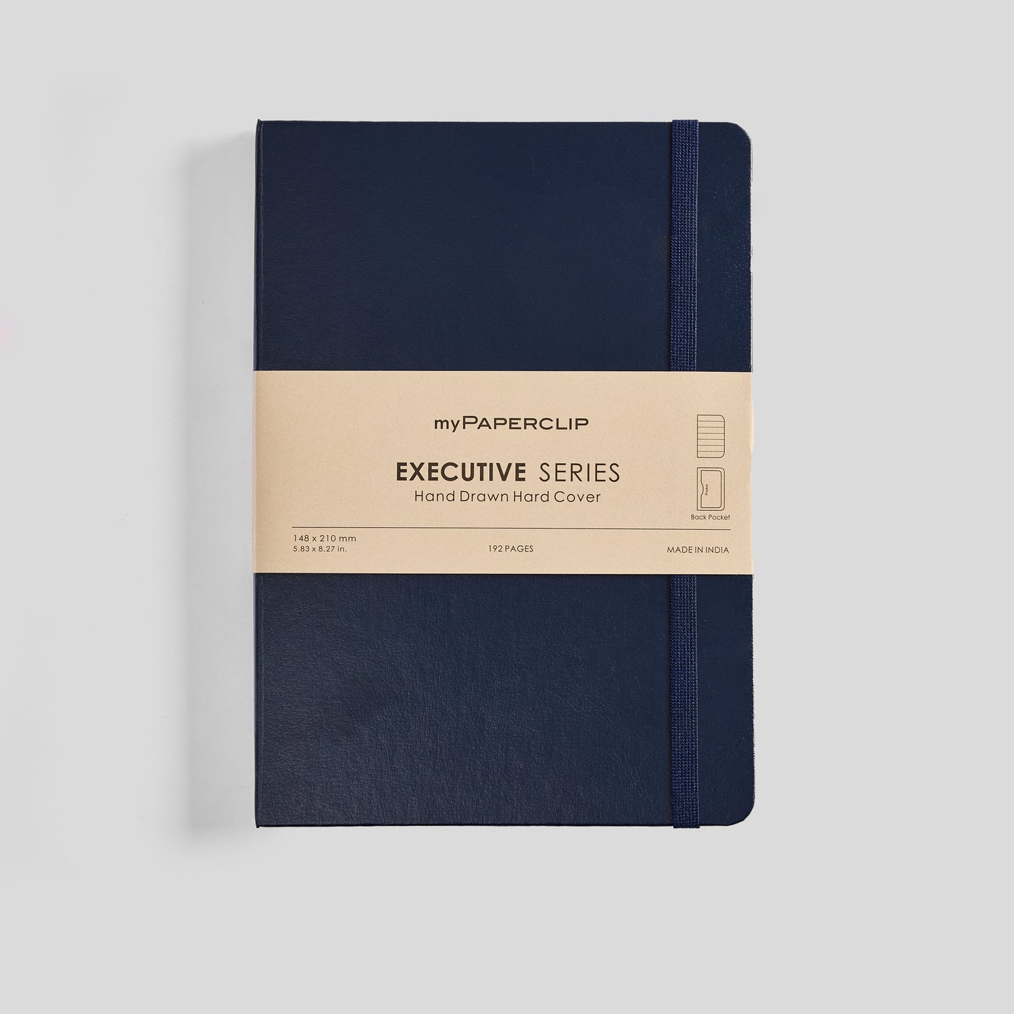 Executive Series Notebook (Hard Cover) - A5 (With Back Pocket)