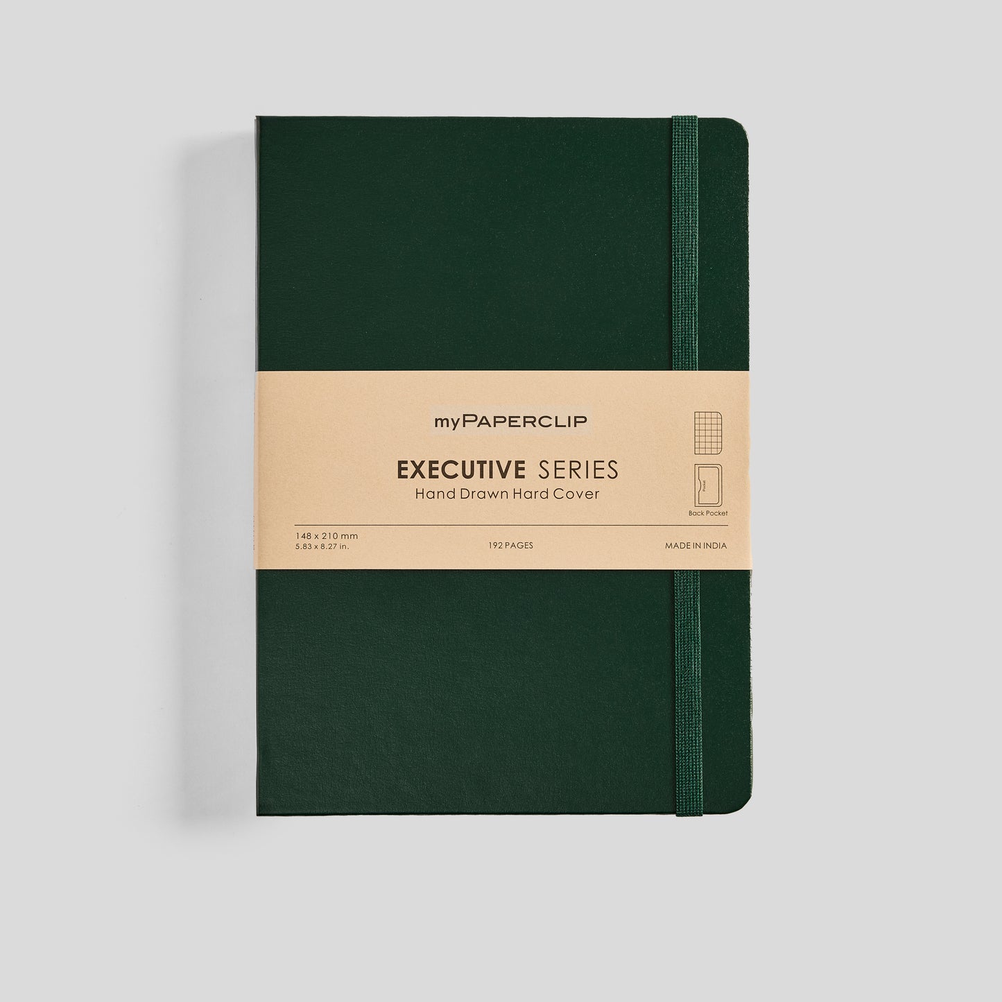 Executive Series Notebook (Hard Cover) - A5 (With Back Pocket)