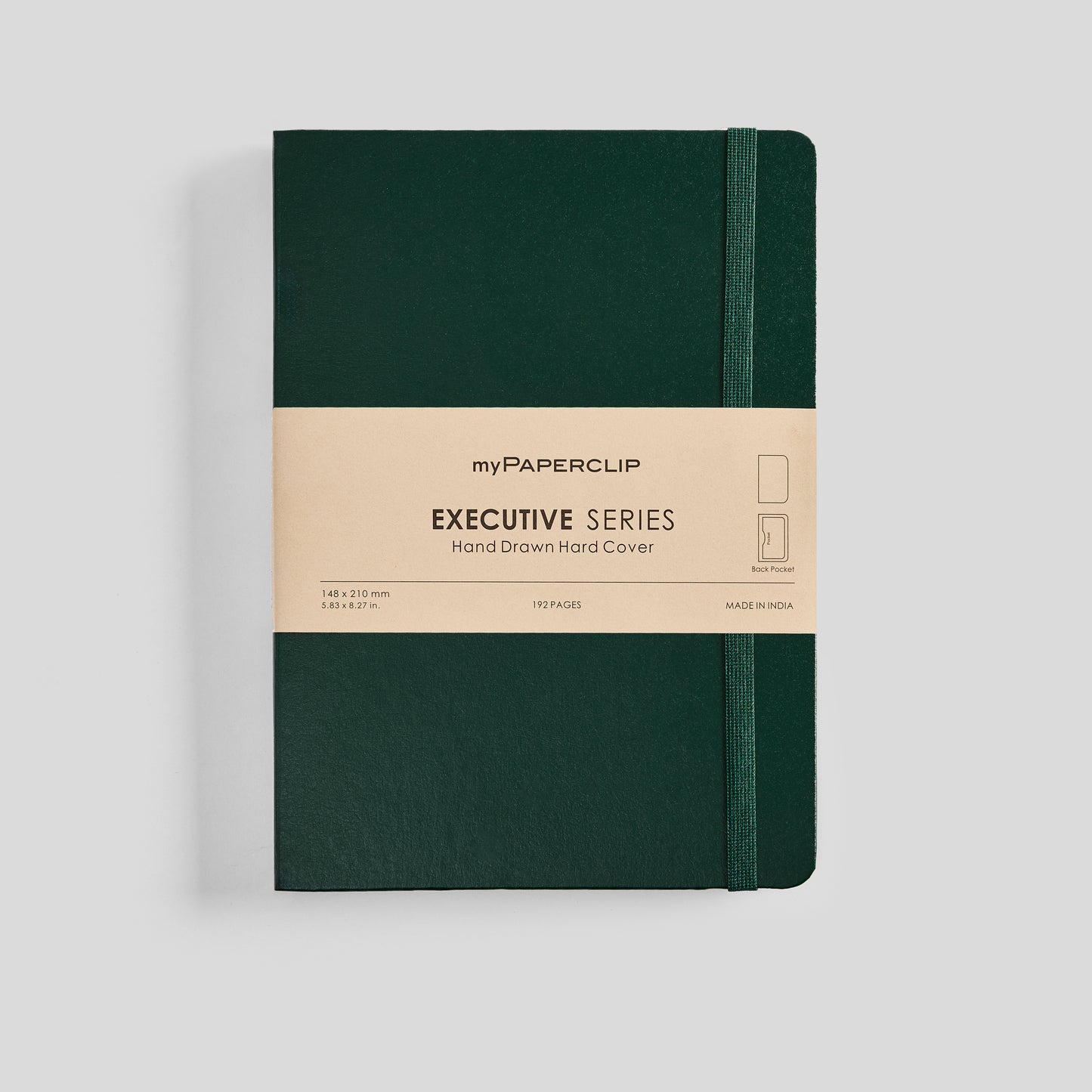 Executive Series Notebook (Hard Cover) - A5 (With Back Pocket)