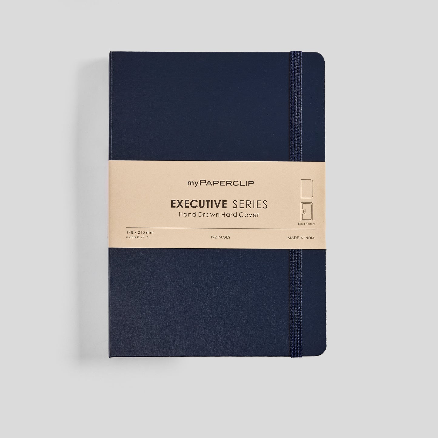 Executive Series Notebook (Hard Cover) - A5 (With Back Pocket)