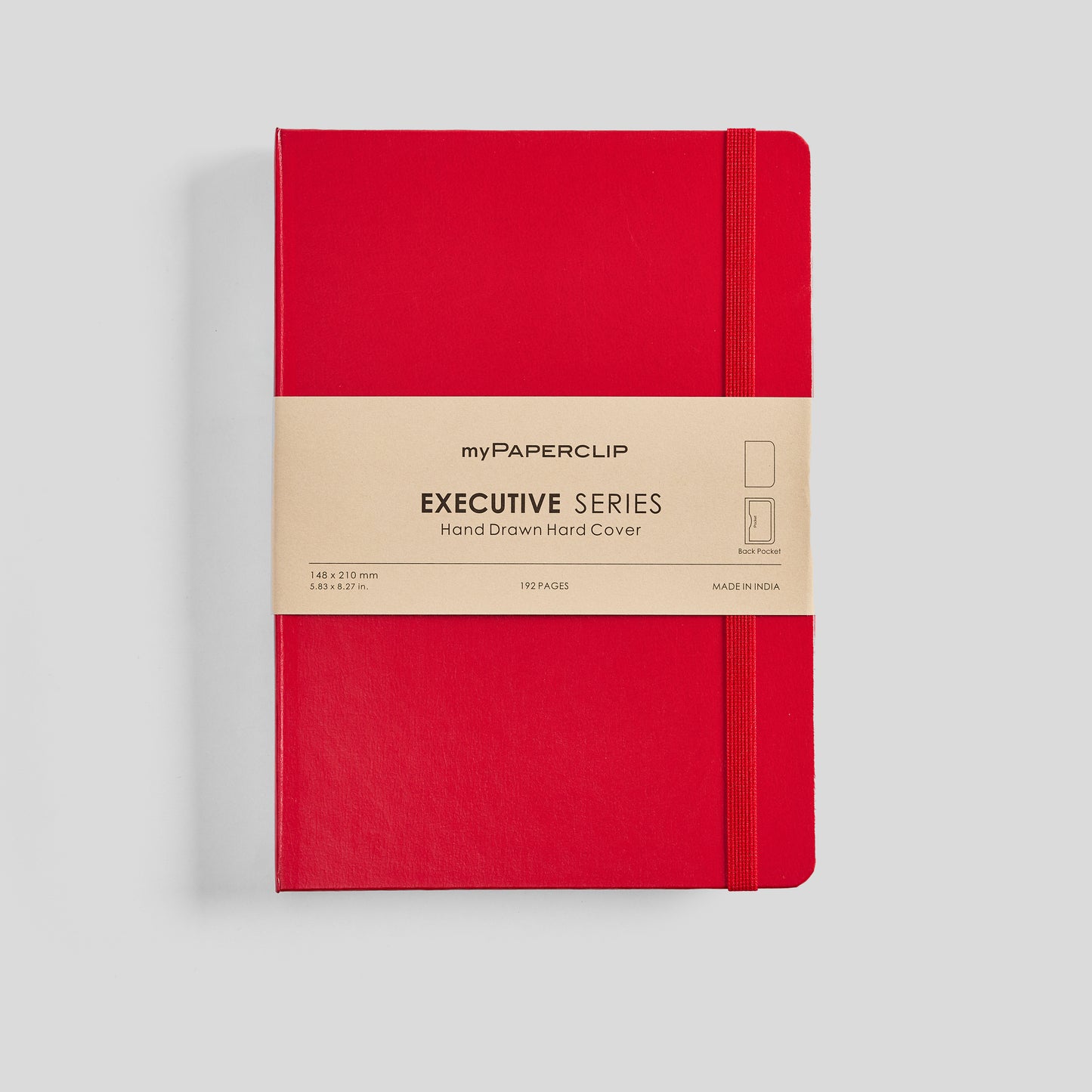 Executive Series Notebook (Hard Cover) - A5 (With Back Pocket)