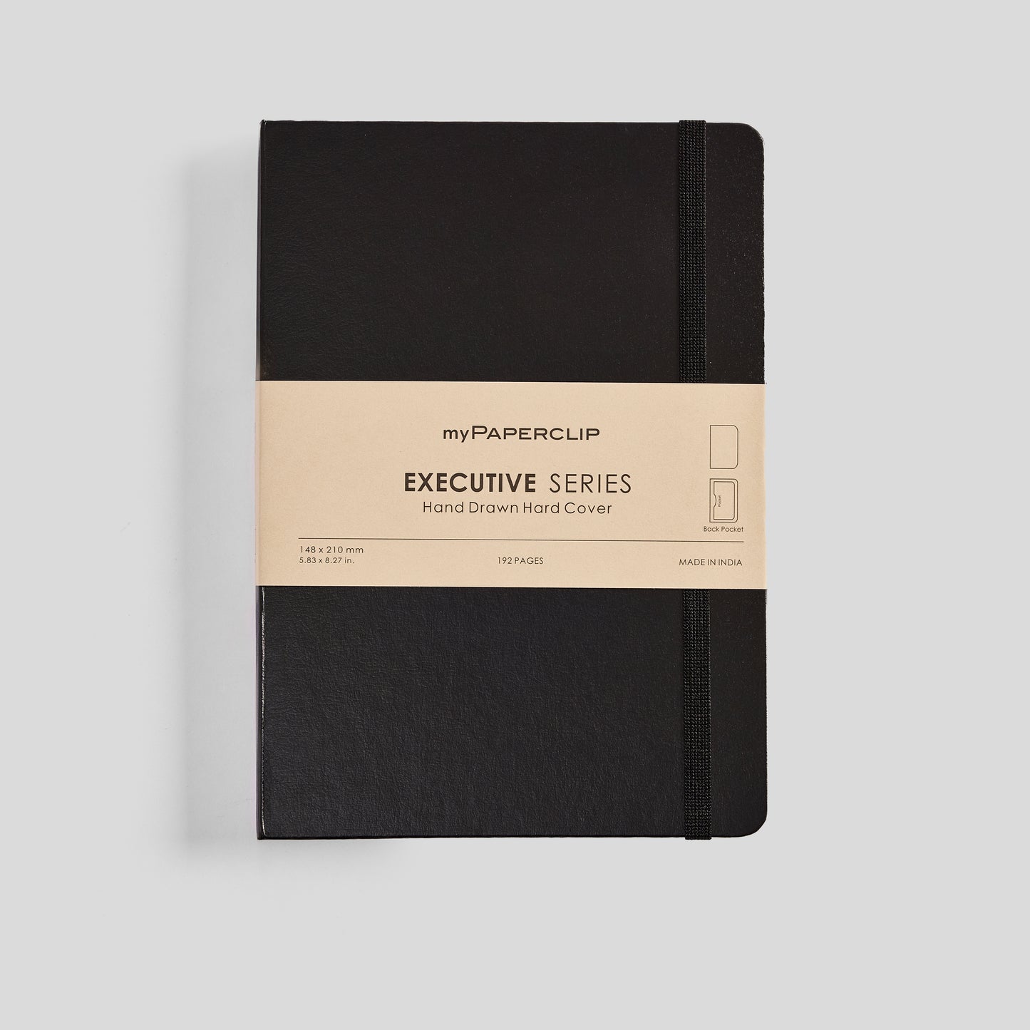 Executive Series Notebook (Hard Cover) - A5 (With Back Pocket)