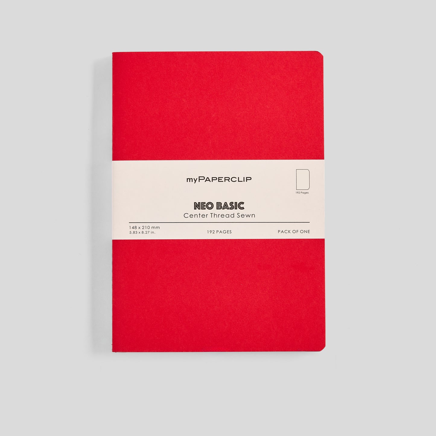 Neo Basic Center Thread Sewn Notebook - A5