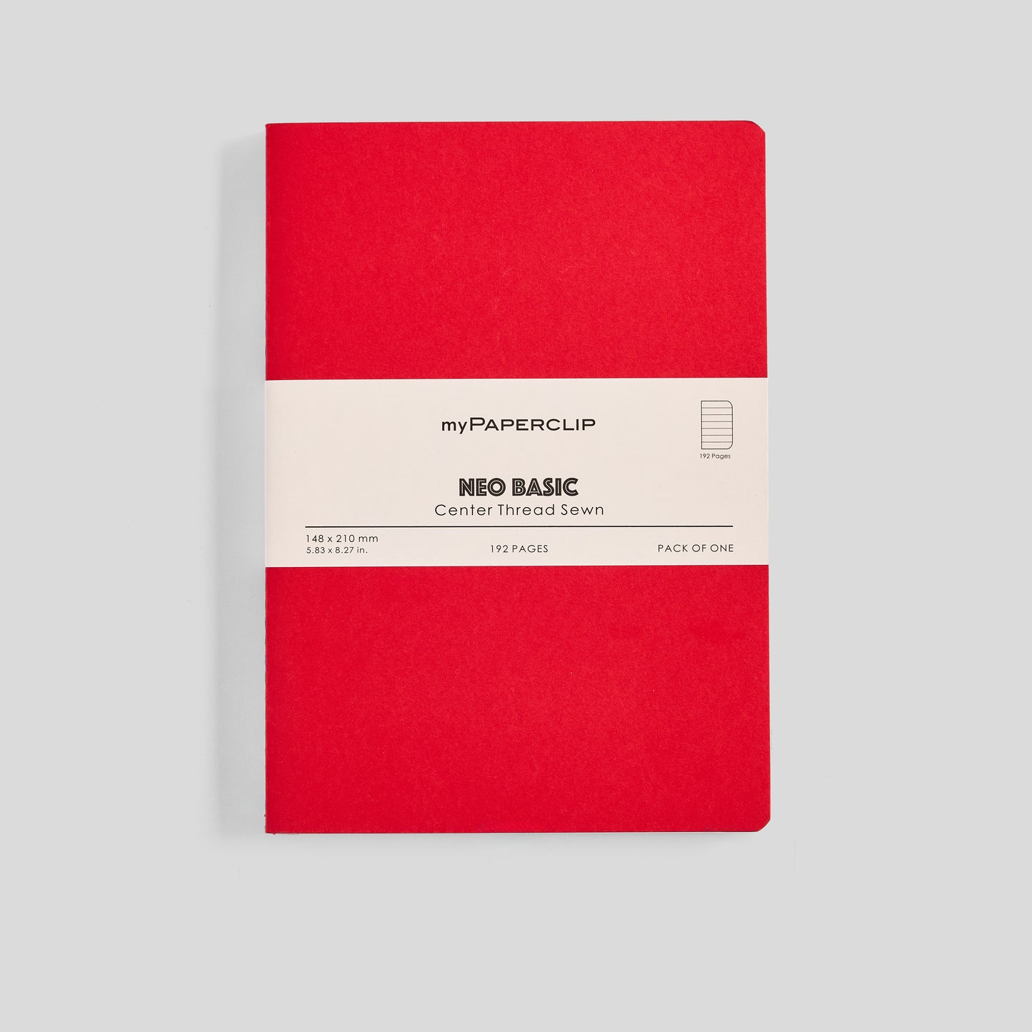 Neo Basic Center Thread Sewn Notebook - A5